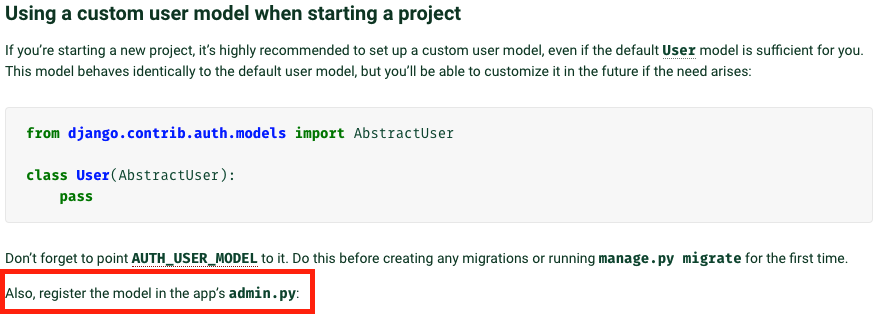2. Django User Model