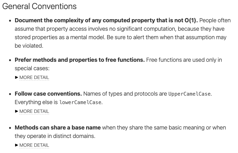API Design Guidelines - Conventions