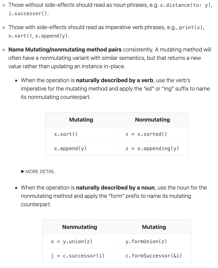 API Design Guidelines - Naming(명명법)
