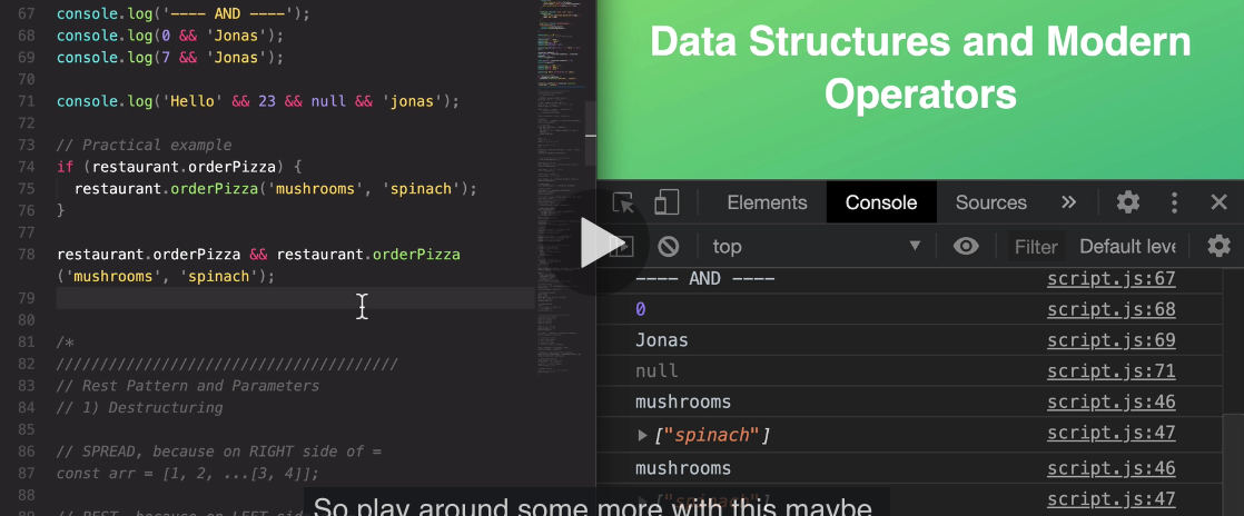 Section 9: Data Structures, Modern Operators and Strings