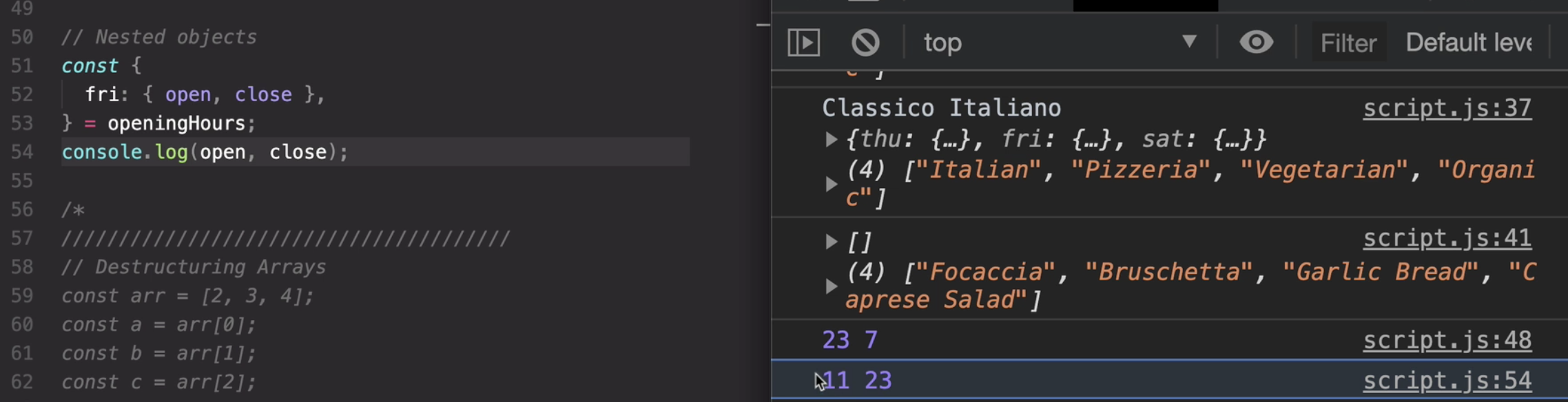 Section 9: Data Structures, Modern Operators and Strings