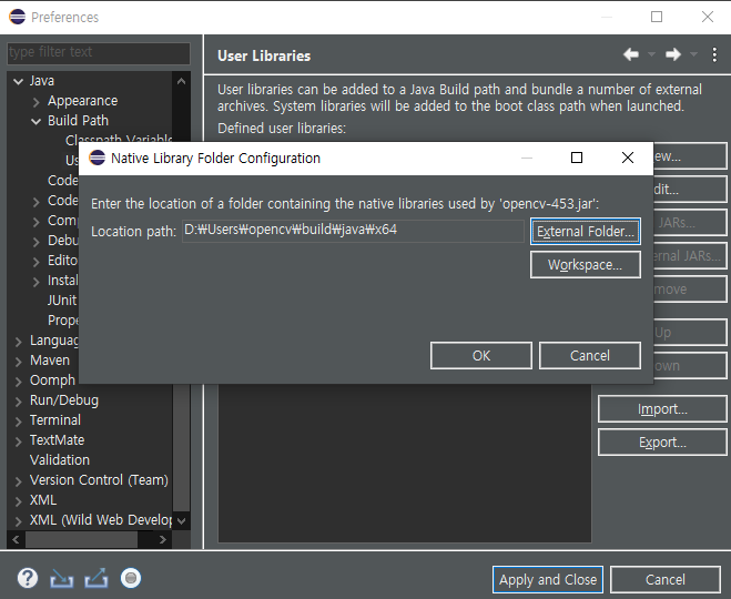 😊 Java + Eclipse + OpenCV 4.5.3 환경 구성