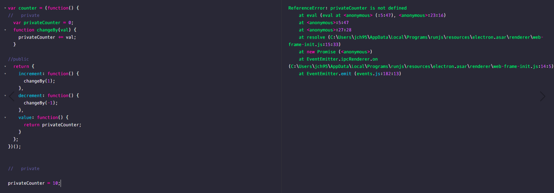 [Javascript] closure