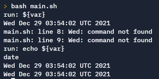  Shell Run Command In Var