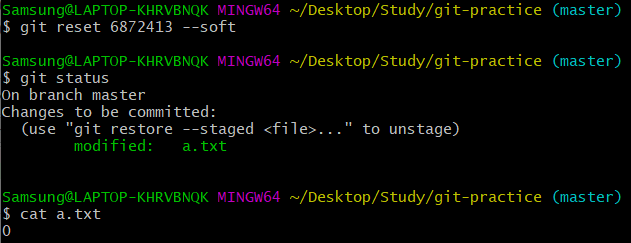 git reset vs git revert