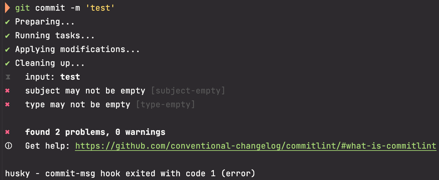 commit reject