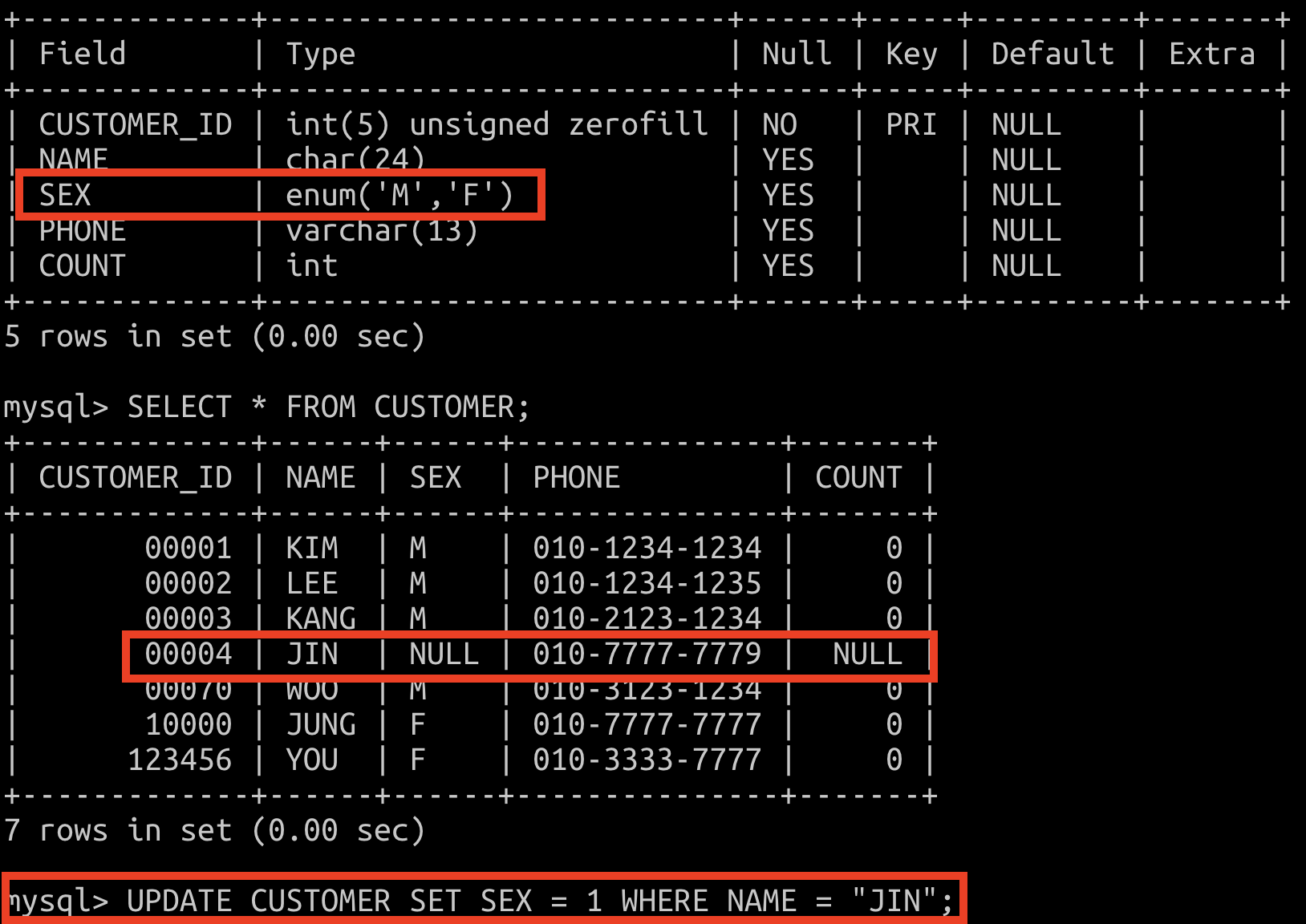 ENUM validate