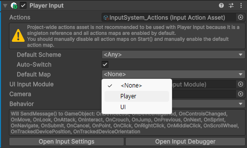Player Input Input System 정리