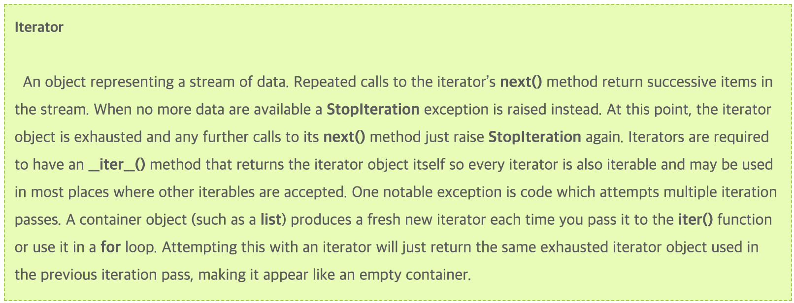 Python Iterable