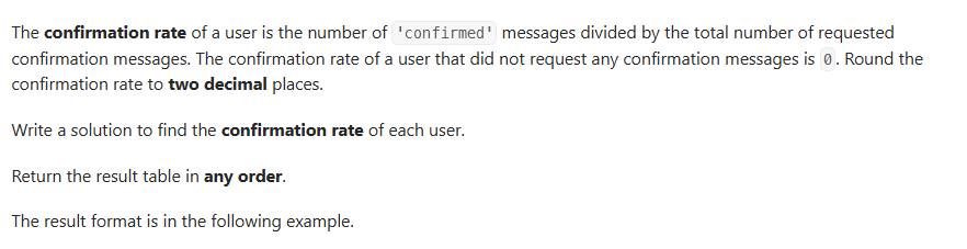 1934. Confirmation Rate