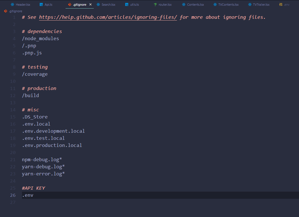 TVING 클론 코딩 프로젝트 - .env 파일로 API 숨기고 GitHub Pages 배포하기