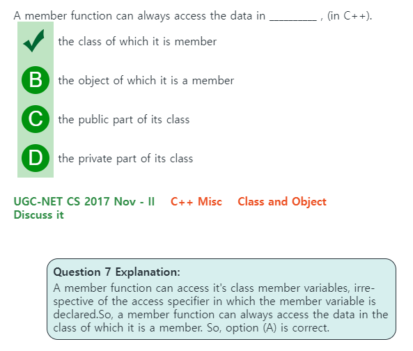 [GeeksForGeeks C++ 문제풀이] Class And Object(클래스와 객체)