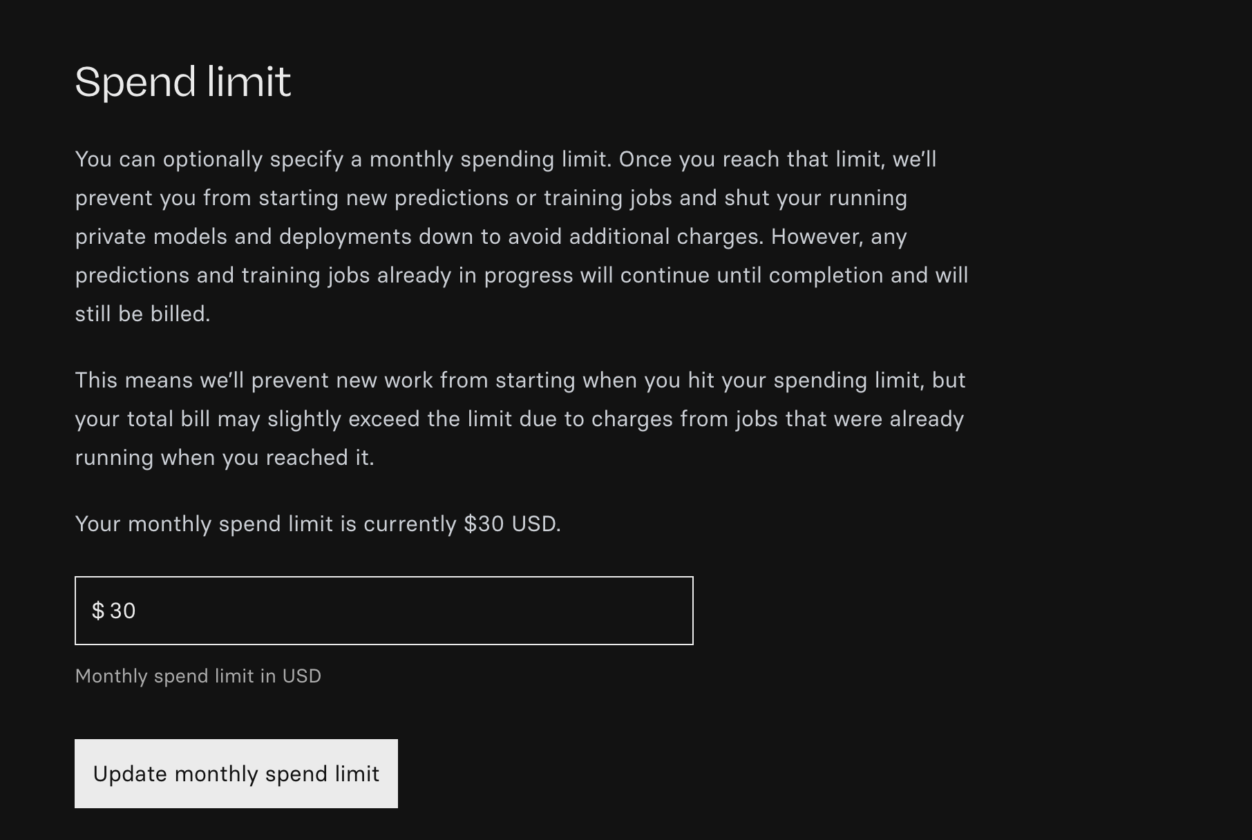 Spend limit