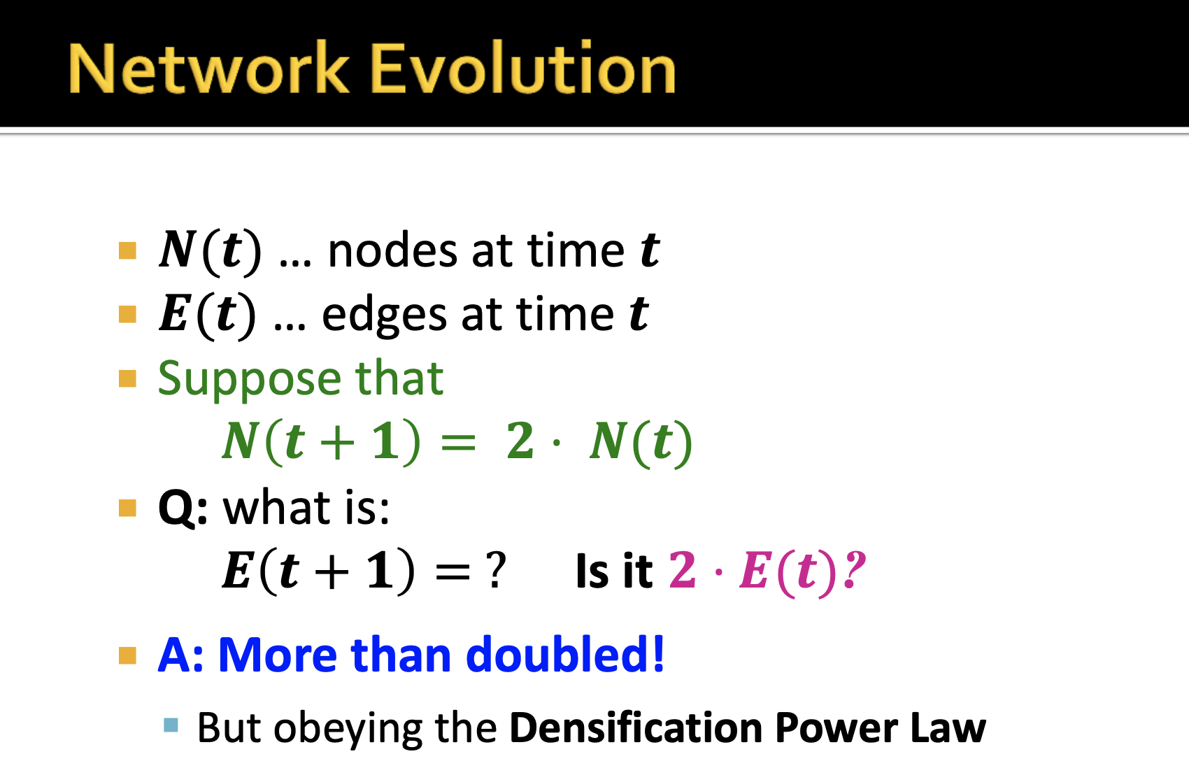 16. Network Evolution