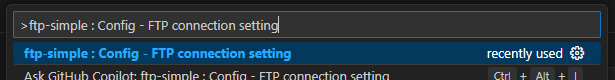 ftp-simple : Config - FTP connection setting