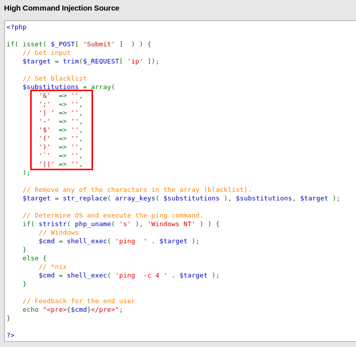 Command Injection #DVWA