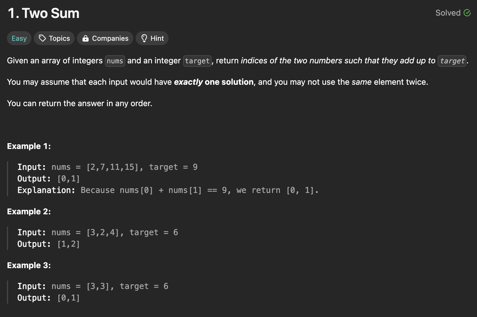 [Swift] LeetCode Two Sum 문제풀이
