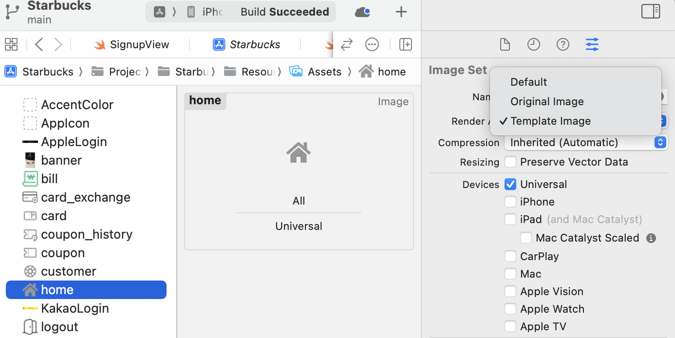 [SwiftUI] TabView를 이용한 탭바(Tab 이미지 지정)