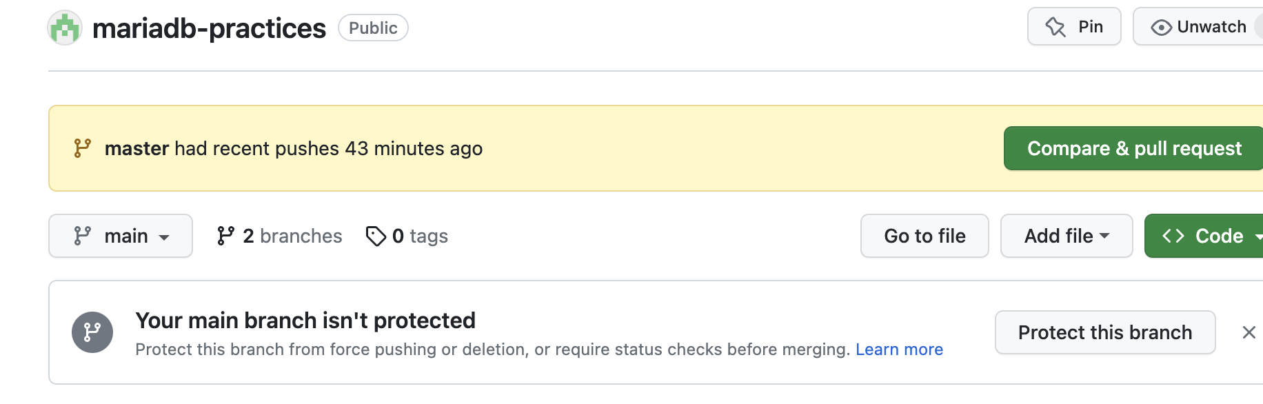오늘 만든 레포지토리