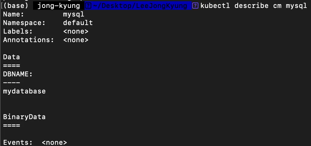 configmap env