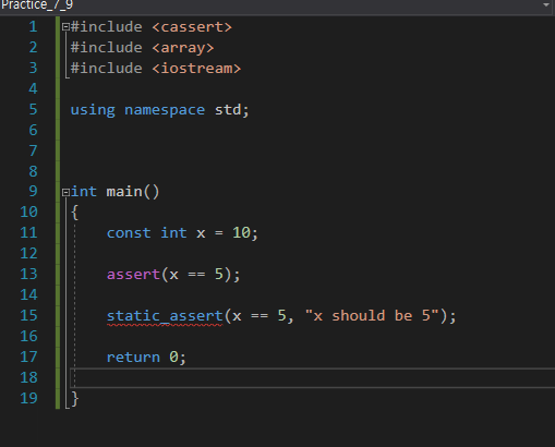 (C++) 7.9 assert 문 이해하기!