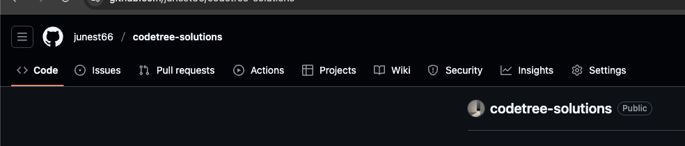 codetree-solutions 레포 생성