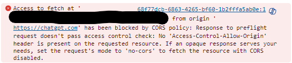 cros error