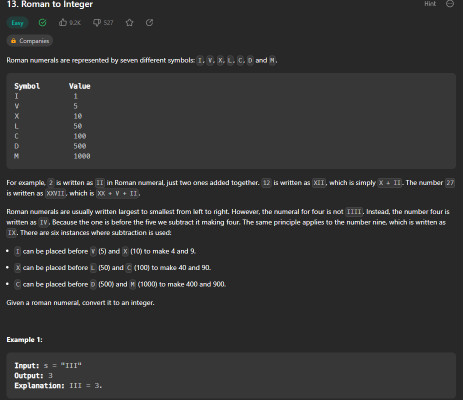 roman-to-integer-javascript