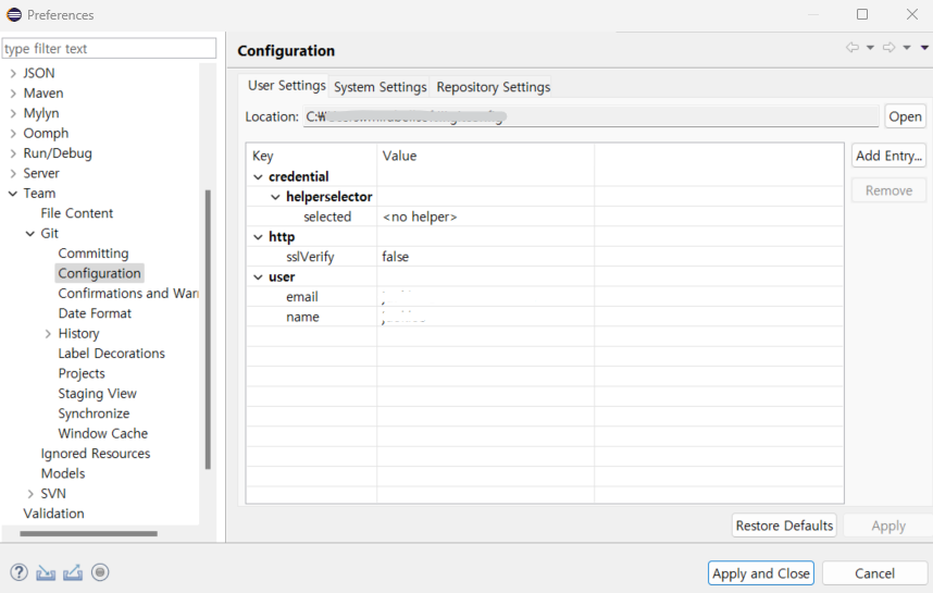 Add Git Token In Eclipse