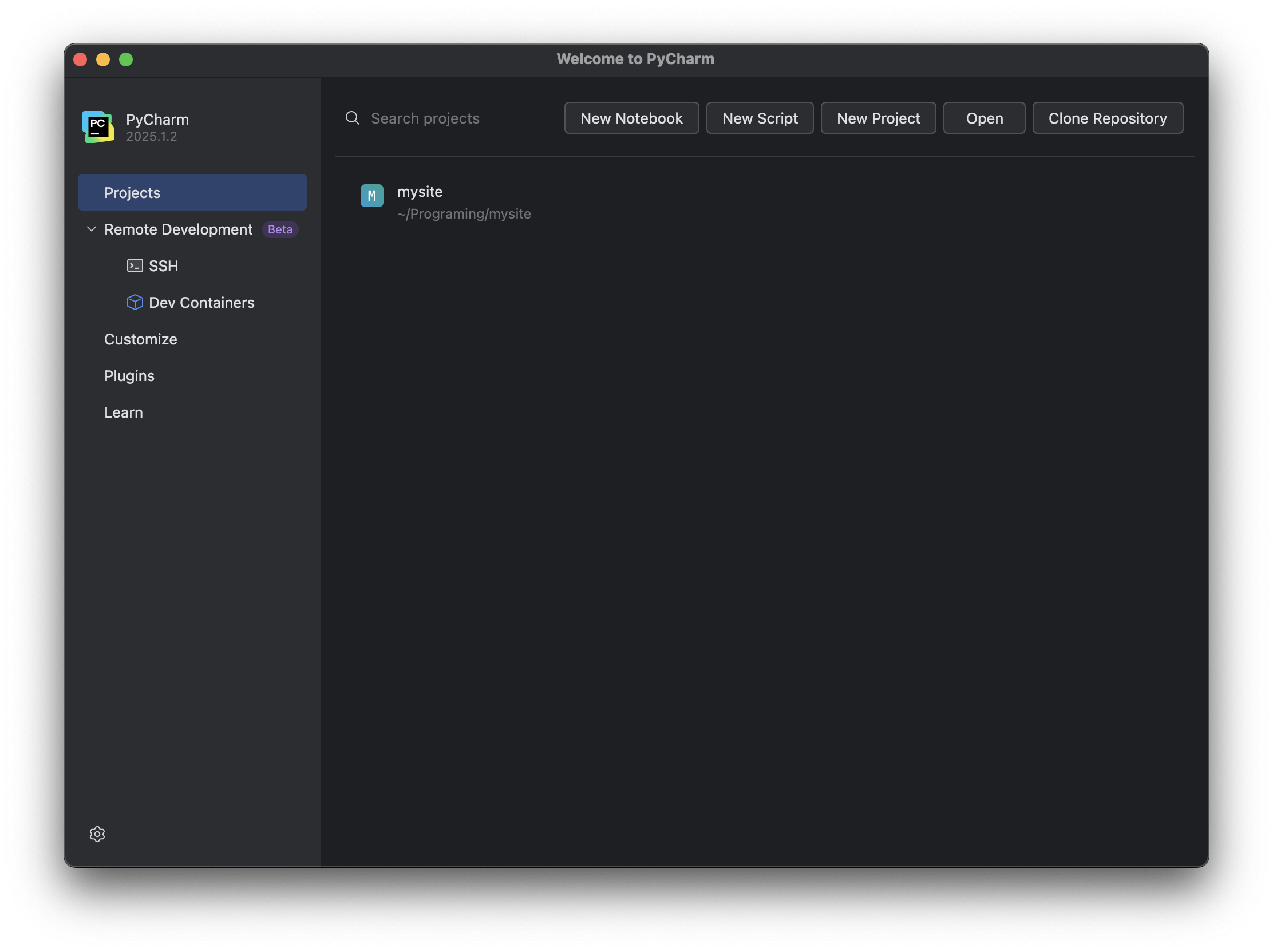 PyCharm 실행 화면