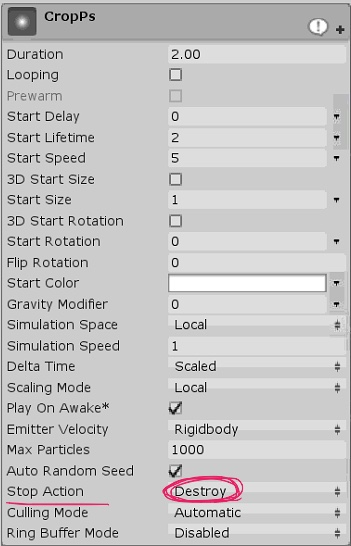 Unity] Particle System 종료 시 자동으로 Destroy하기