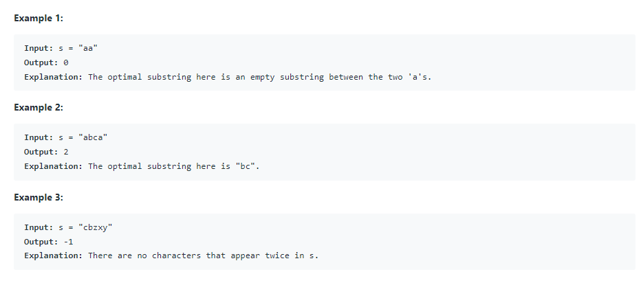 leetcode-largest-substring-between-two-equal-characters