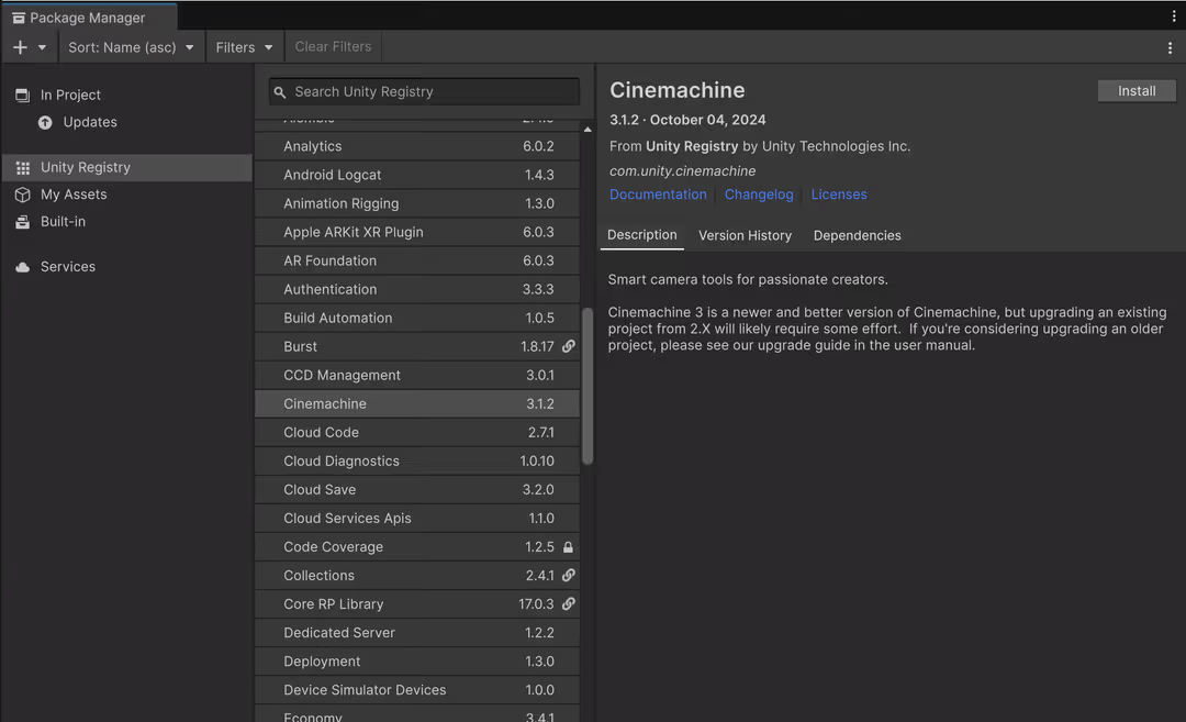 [TIL] 25.11.07. Input System, Cinemachine, UI