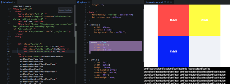 CSS Float / Position / Flex