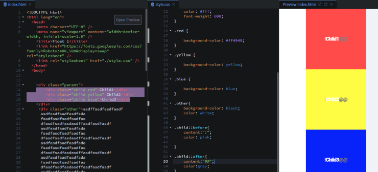 CSS Float / Position / Flex