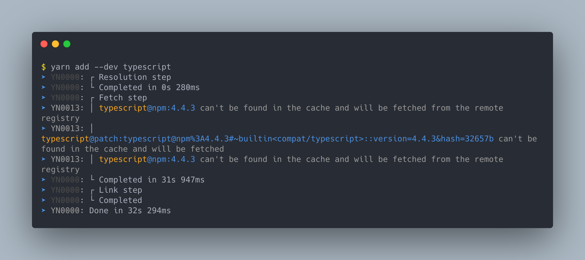 yarn berry 프로젝트 생성해보기