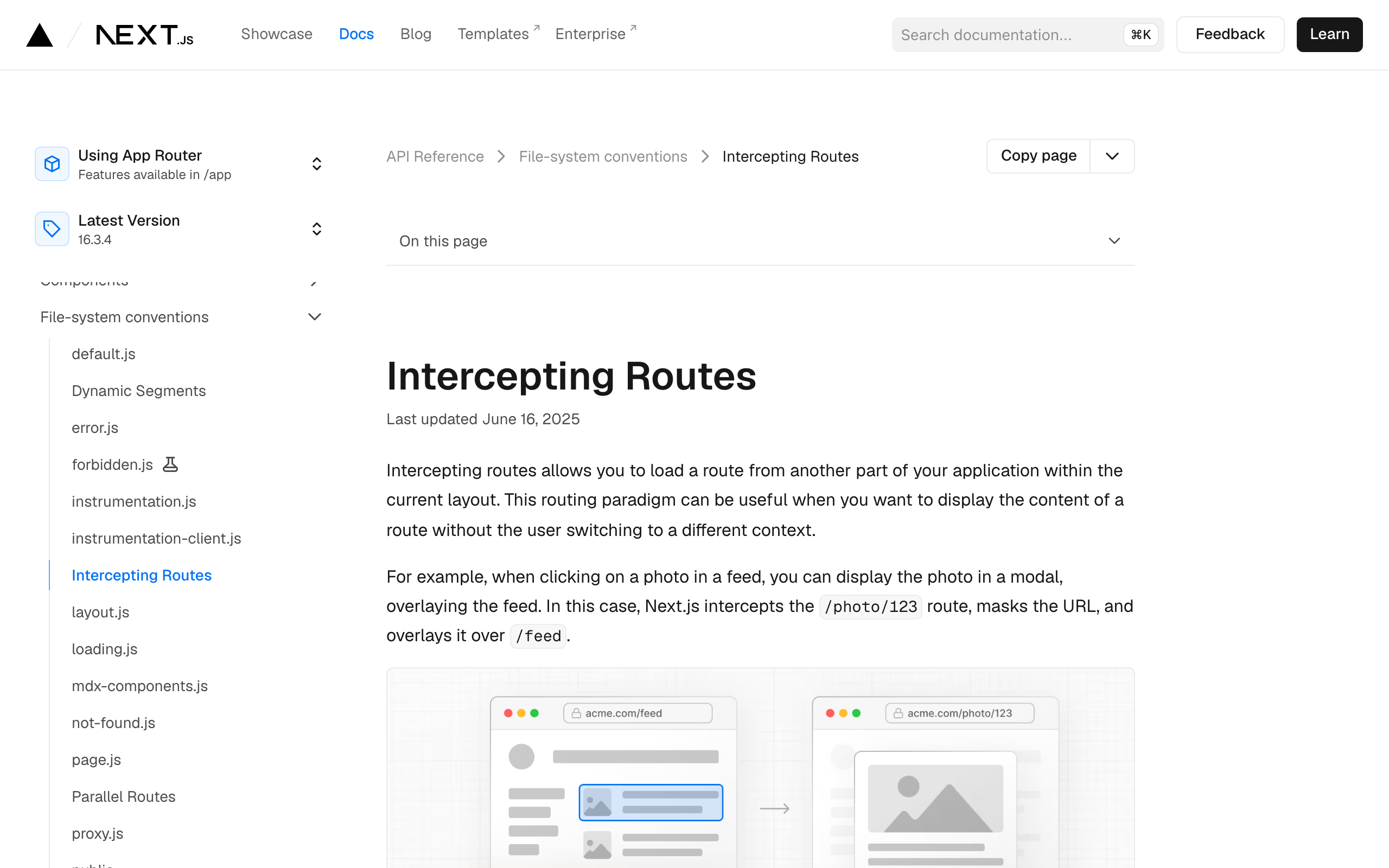 Intercepting Routes 문서
