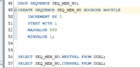 SQL - SEQUENCE