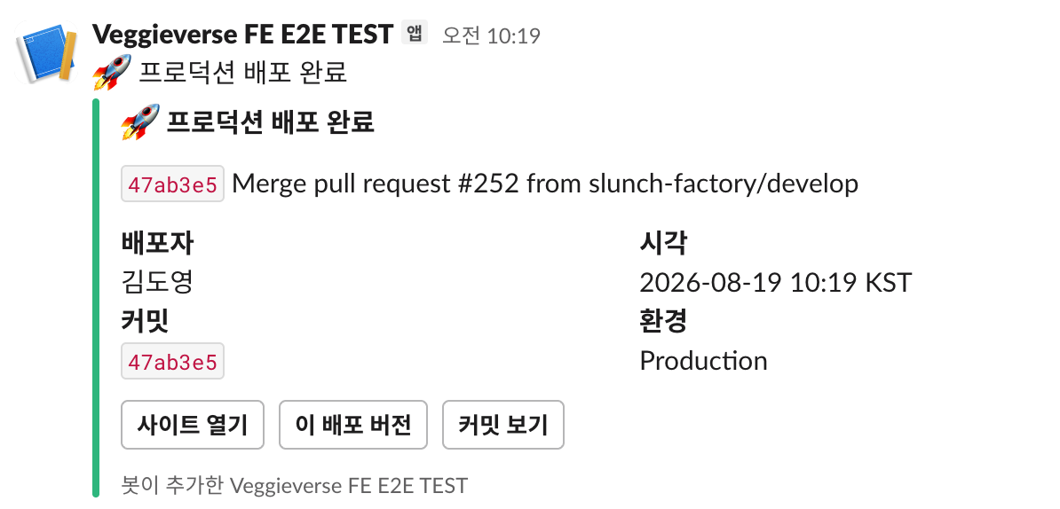 Slack 알림 배포