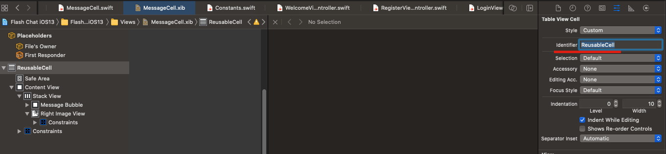 iOS & Swift 공부 - Customizing Cells in a TableView using .xib file(영)