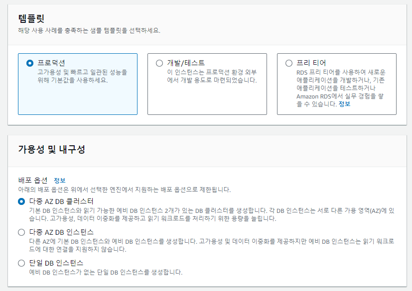 RDS 템플릿
