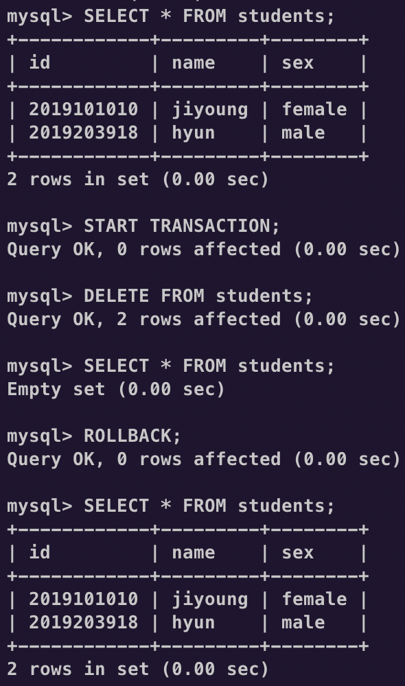 mysql-tcl-commit-rollback-savepoint