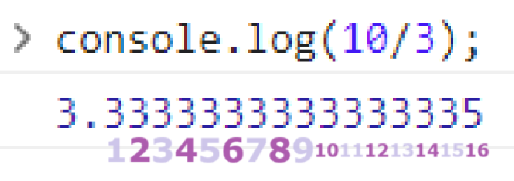 [JS] console.log(10 / 3)의 출력 결과
