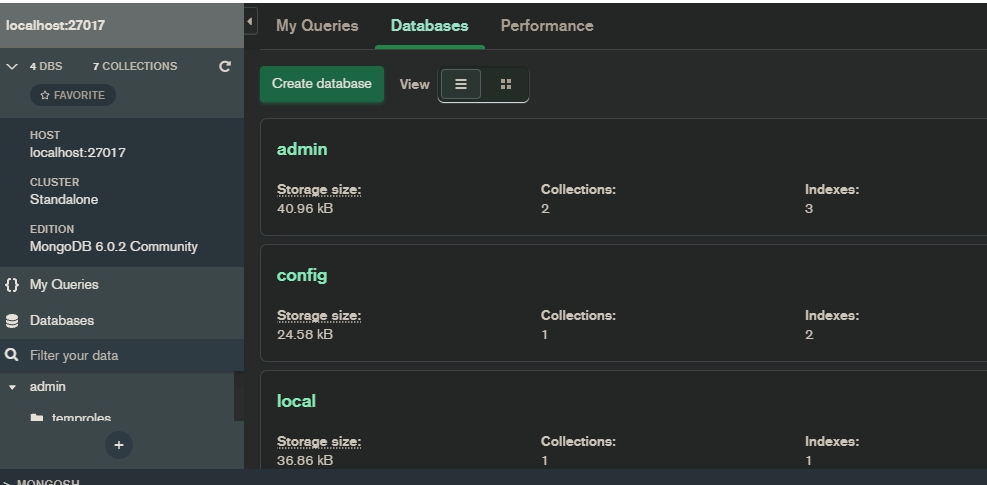 docker mongodb 설정 및 조작 법