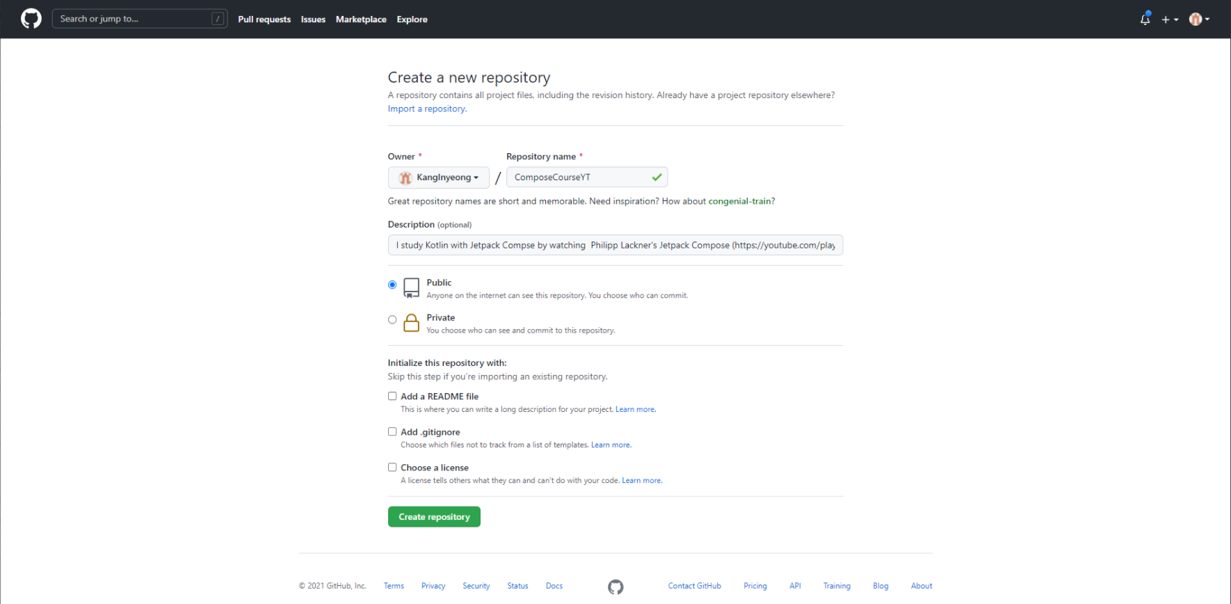 Android Studio와 GitHub 연동