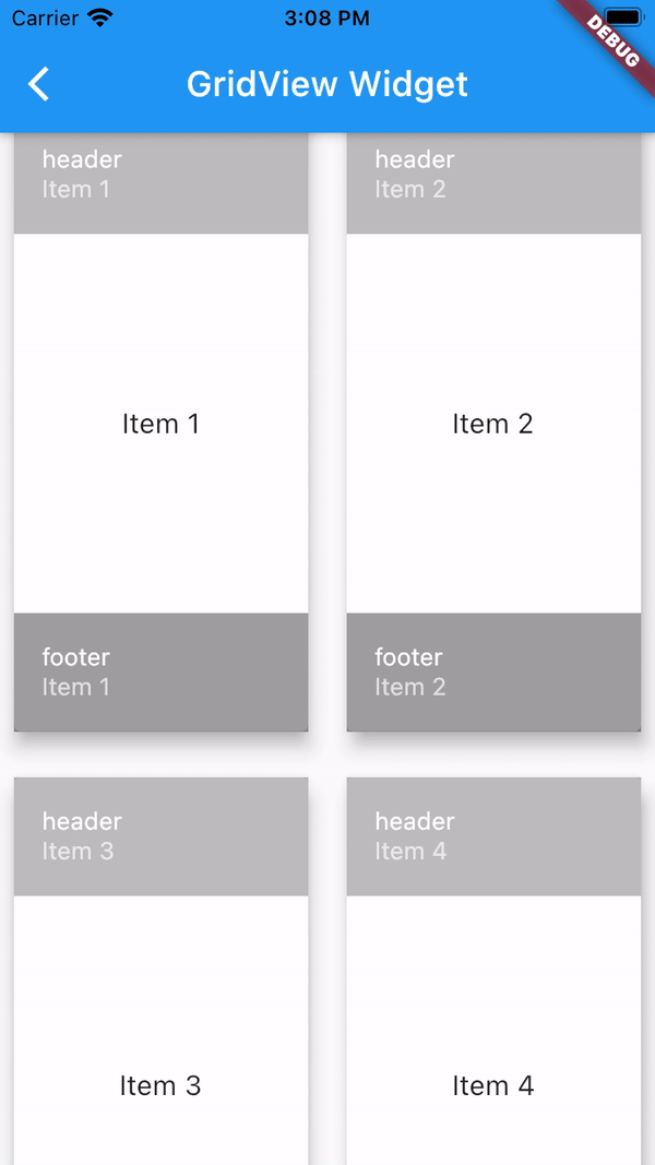 [Flutter] GridView