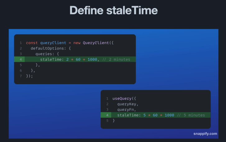 Define staleTime