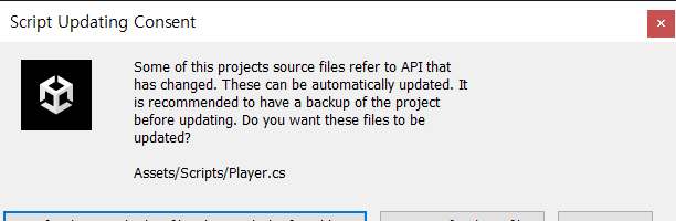 API that has changed...