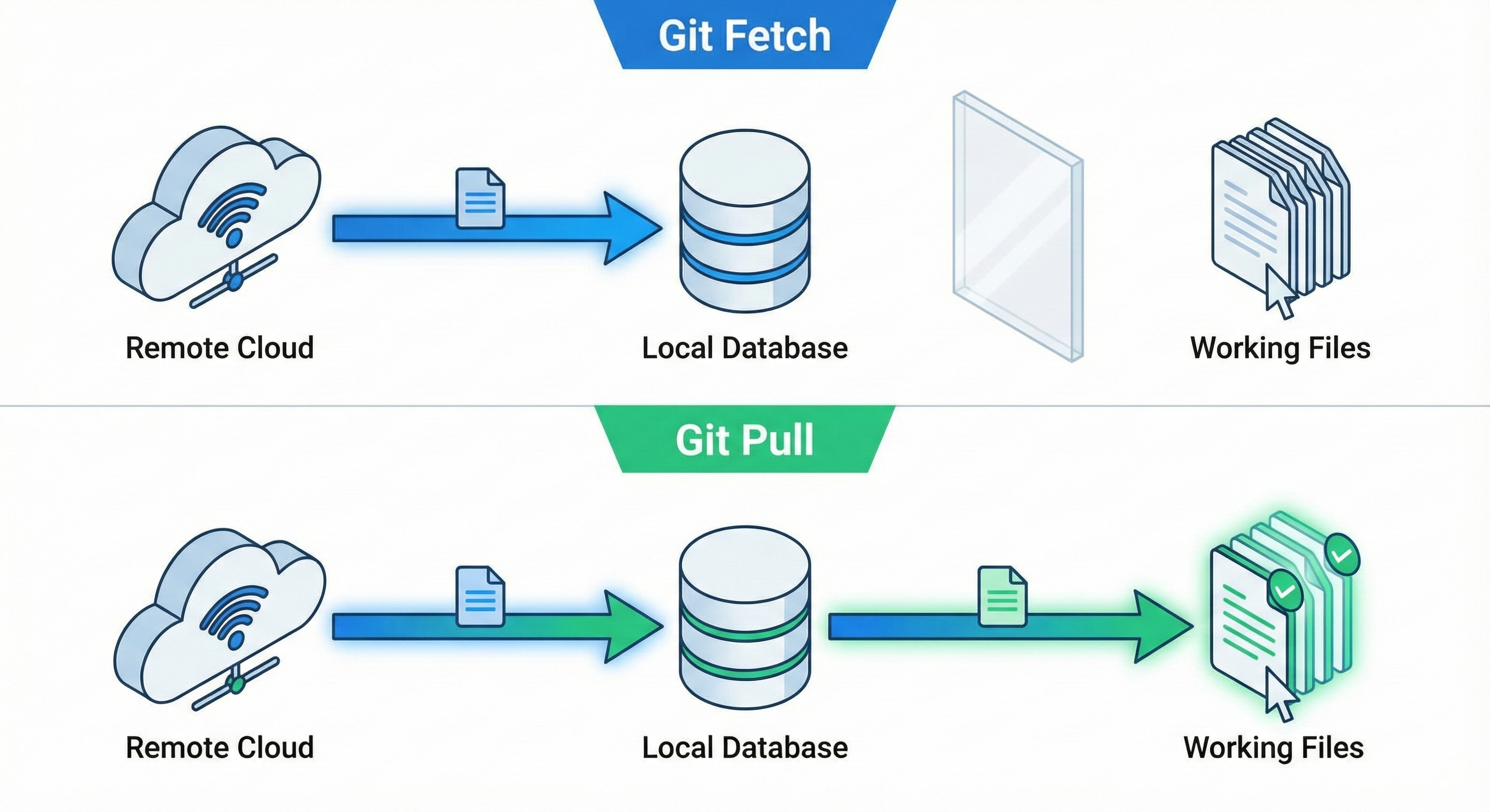 [Git] git fetch와 pull의 차이점
