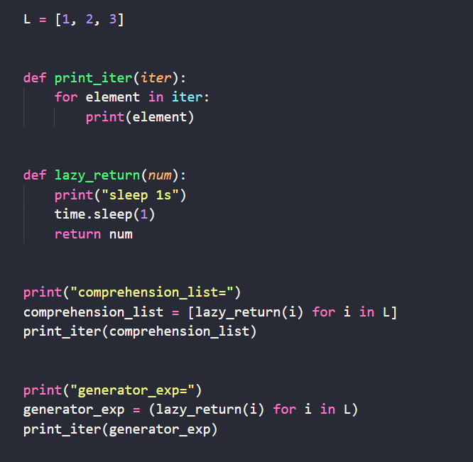 List Comprehension & generator